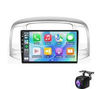 Dorwioll Android 15 CarPlay Car Stereo Radio For Hy-undai Accent 2006-2011, 9'' HD Touch Screen Compatible With Android Auto AHD Backup Camera Mirror Link GPS WiFi FM RDS(Color:4G 2+32G)
