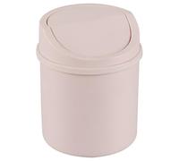 Doryh Plastic Desktop Trash Bin, Mini Swing Lid Bin 2 Liter, Pink