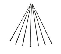 DoRysk 10 Pieces/Lot Column Bicycle Flat Bladed Spokes 14G Gauge 2.0 mm Stainless Steel Straight Pull Black MTB Road Bike (296 mm)