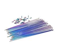 DoRysk 12 Pieces Spoke Wire with Nipple for 26/27.5/29 Inch Wheel MTB Road Bike Stainless Steel High Strength Bicycle Spoke (Colourful 12 Pieces 289 mm)
