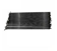 DoRysk 14G 2.0 mm Diameter Spokes Cylinder Black Colour J-Bend Mountain Bike Spokes Cycling Road Spokes for Bicycle Wheels (Length 267 mm)