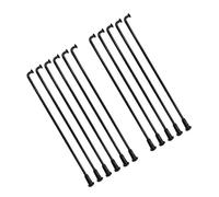 DoRysk 36 Pieces A Lot Material 45# Steel Diameter 10G 3.1 mm J-Bend Electric Bicycles Spokes Round Body Black Colour Electric Bike Spokes Wheel Cycling Parts (Length 104 mm)