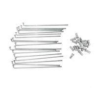 DoRysk 38pcs 10G Spokes Motorcycle 3.12 mm Diameter Spokes Galvanization Surface E-Bike Spokes Length 60-310 mm Customised Bike Spokes Parts (124 mm)