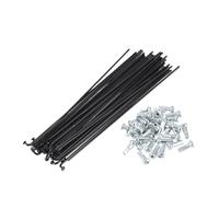 DoRysk Bicycle Spokes, Bicycle Wheel Spokes with Nipples, 13G, Length 163 mm - 255 mm, Black, Durable Bicycle Accessories, 36 Pieces (36pcs-167 mm)
