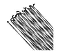 DoRysk Bicycle Spokes Wire Mountain Bike/Road Bike 304 Stainless Steel Spokes 14G Black High-Strength Bicycle Spoke Cap (Elbow293 mm, 12 Pieces)