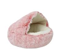 DoRysk Cat Bed Pet Mattress Warm Soft Plush Pet Bed With Cover Round Cat Dog Sleeping Nest Cave For Small Dogs Kitten(Onecolor)