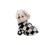 DoRysk Dog Sweater Winter Puppy Clothes Warm Chessboard Cardigan Cat Sweater Pet Clothes French Bulldog Dachshund Pet Coat Jacket(L)