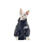 DoRysk For Cat Warm Greatcoat Long Sleeves Waterproof Coat For Kittens In Winter(Black,L)