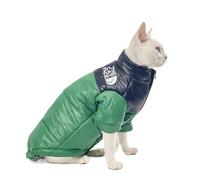 DoRysk For Cat Warm Greatcoat Long Sleeves Waterproof Coat For Kittens In Winter(Green,S)