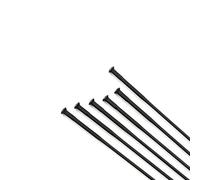 DoRysk Pack of 12 Super Light Triple Buttle Bicycles Spokes Pillar PSR TB2015 14G Gauge 2.0 mm Straight Pull Stainless Steel Rays Black Bike Spoke Parts (285 mm)