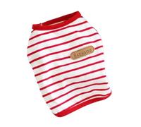 DoRysk Striped Puppy Sleeveless Vest Spring Summer Pet Clothes For Small Dogs Pomeranian Chihuahua Pullovers Kitten T-shirts Outfits(Red Striped,XXL-suit 6.0-9.0kg)