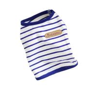 DoRysk Striped Puppy Sleeveless Vest Spring Summer Pet Clothes For Small Dogs Pomeranian Chihuahua Pullovers Kitten T-shirts Outfits(Blue Striped,XL-suit 4.5-6.0kg)