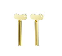 Dorytop 2PCS Toothpaste Squeezer Metal Tube Squeezer Key Stainless Steel Toothpaste Roller Tube Wringer Makeup Tube Squeezer (Gold)