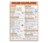 Dosage Calculations Educational Poster Nursing Drug Dose Formula Chart for Healthcare Students(Framed,08x12inch(20x30cm))