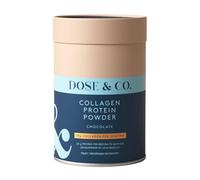 Dose & Co Collagen Protein Powder - Chocolate, 420g | Hydrolysed Type I & III Collagen Peptides with 20g Whey Protein per Serving | Hair, Skin, Nails & Muscle Support | Halal, Gluten Free, Non-GMO