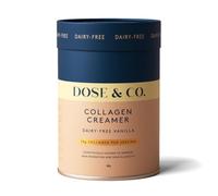 Dose & Co Dairy-Free Vanilla Collagen Creamer, 340g | Bovine Hydrolysed Collagen Peptides Type I & III (VERISOL®) for Skin, Hair & Nails | 12g Protein per Serving | Coffee Creamer | Halal, Gluten-Free