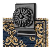 Doselves Tapestry Wall Hanging Clamps 4 Pack Metal Clips for Hanging Textiles, Rugs, Carpet Wall Display (Black)