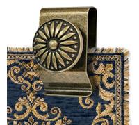 Doselves Tapestry Wall Hanging Clamps 4 Pack Textile Art Decoration Hangers Metal Clips for Hanging Rugs Carpet Display (Bronze)