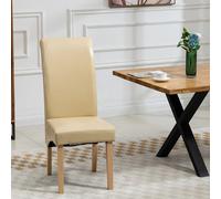 Dosenna Oval Dining Table Set with 4 Rimini Faux Leather Chairs Artemis Home Cream One Size