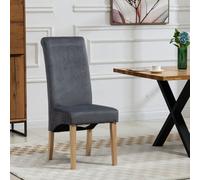 Dosenna Oval Dining Table Set With 4 Rimini Velvet Chairs - Grey
