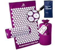 DoSensePro Acupressure Mat and Pillow Massage Set - by + Gel Pack. Acupuncture Mattress for Neck and Back Pain. Relieve Sciatic, Headaches, Aches at Pressure Points. Natural Sleeping Aid, 2 Piece Set