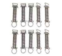 DOSERTY 1/4/10pcs Camping Tent Fixed Buckle Tent Tension Spring Windproof Stainless Steel Rope Tensioner Awning Fixed Buckle Tension Spring Windproof Camping Accessories Adjustable Clip
