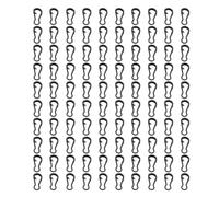 DOSERTY 100Pcs/set Fishing Clip 9/12.5mm Lures Clip Connectors Fishing Tackle Quick Changes Stainless Steel Split Rings Link Split Rings Snap