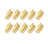 DOSERTY 10pcs End For Launch PCB Mount Mount SMA Female Straight RF Connector Adapt Antenne Fm