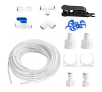 DOSERTY 15m Water Kit Tap Connectors External Water Filter Holder Inlines Shut Off Valves For Fridges Inlets Pipe