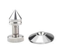 DOSERTY 1Set Silver Metal Music Box Spikes Insulation Feet Enhances Sound In HiFi Systems Auditory Isolation Pad Sound Enhancer