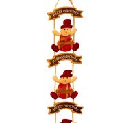 DOSERTY 3. Christmas Fabric Santa Deer Hanging Ornament For Indoor Outdoor Tree Mantels Window Holiday Decoration Holiday Decorations