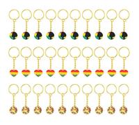 DOSERTY 30pcs Black History Month Keychains Zincs Alloy African Americans Heritages Event Hanging Party Decorations
