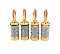 DOSERTY 4PCS Auditory Banana Plugs For Superior Sound For Audiophiles Home And Studio Setting Shielded Designing Auditory Plugs