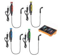 DOSERTY 4Pcs Fishing Rod Alarm Swingers Chain Fishing Hangers Bobbins Bites Alarms Swingers Indicators Sensitive Alarm Supply