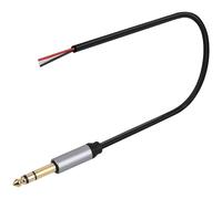 DOSERTY 6.35mm Male Plug To Bare Wire Open End 2 Poles Stereo 1/4" 6.35mm Plug Connector Cable For Microphone