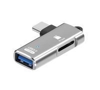 DOSERTY Aluminum USB Type C Data Link Small Storage Card Reader Rapid Processor for Camera Laptop Phone Tablet and Computer Strong Type C to Storage Card Reader