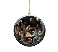 DOSERTY Birth Scene Car Suspended Ornament Polyacrylate Deck Accent Home Office Spiritual Decor Office Christmas Decoration