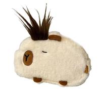 DOSERTY Charm Capybaras Pencil Holder Soft Plush Materials with Spacious Compartments for Student and Artists Daily Use Travel Makeup Pouches