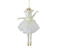 DOSERTY Crowned Hanging Decoration Plush Girl Doll Pendant For Christmas Decorations Crown Angel Ornament