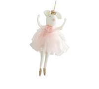 DOSERTY Crowned Hanging Decoration Plush Girl Doll Pendant For Christmas Decorations Crown Angel Ornament