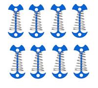 DOSERTY Deck Peg Portable Stakes For Outdoor Aluminum Alloy Tent Stakes Camping Tent Peg Rope Anchors Spring Buckles