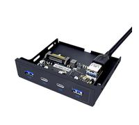 DOSERTY Desktop 20Pin Soft Drives Bay USB3.2 With 60cm Cable 2xUSB 3 And 2 Port USB3.2 For Fast Speed Data Transfer Metal Constructions Durability