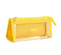 DOSERTY High Capacity Pencil Case 2 Compartment Pencil Pouches Clear Bag Portable Organiser Bag Travel Makeup School Case