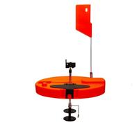 DOSERTY Ice Fishing Tip Up With Poles Flags 10.6in Thermal Tip Up Outdoor Winter Ice Fishing Insulator Covers Marker Flags Winter Fishing Gear