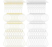 DOSERTY Jewelry Accessories and Findings Individualized Earring Creation Set Silver and Golden Hoops Drops for Jewelry Creative Pack