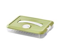 DOSERTY Lockable Dumpling Container Food Containers Holder With Lid Refrigerator Froze Dumpling Storage Box Holder With Built In