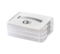 DOSERTY Lockable Dumpling Container Food Containers Holder With Lid Refrigerator Froze Dumpling Storage Box Holder With Built In
