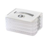 DOSERTY Lockable Dumpling Container Food Containers Holder With Lid Refrigerator Froze Dumpling Storage Box Holder With Built In