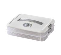 DOSERTY Lockable Dumpling Container Food Containers Holder With Lid Refrigerator Froze Dumpling Storage Box Holder With Built In