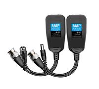 DOSERTY Long Distances Passive Video Balun Video Power Transceiver Adapter For CCTV Systems Cat5e/Cat6 Cable To BNC Connection Passive Video Transceiver